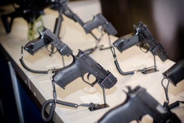 Guns on a store display