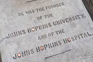 Johns Hopkins' tombstone