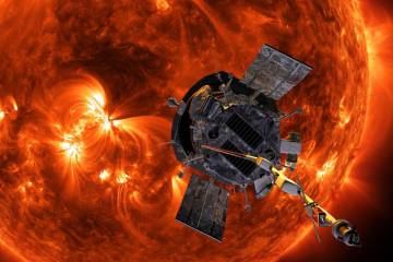 Parker Solar Probe in front of Sun
