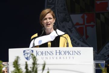 Samantha Power speaks at Commencement