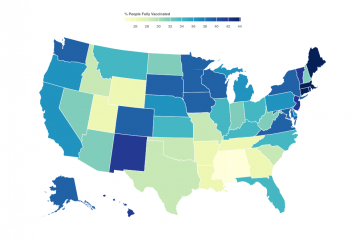 U.S. map reflect vaccination rates