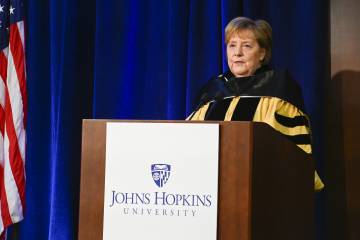 Angela Merkel receives honorary degree