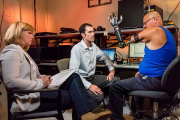 Johnny Matheny tests the Modular Prosthetic Limb