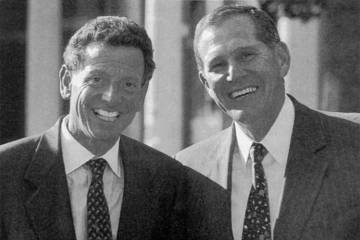 David Bernstein (left) with Morris W. Offit