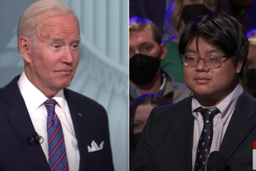 Kobi Khong poses question to President Joe Biden