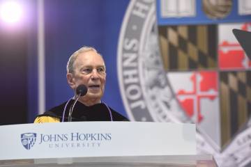 Michael Bloomberg addresses the graduates