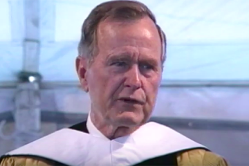 President George H.W. Bush speaks at Johns Hopkins commencement
