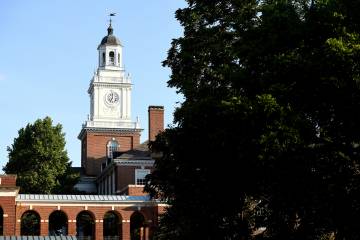 Photo of the Gilman Hall clock tower
