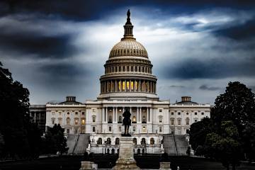 Dramatic photo of U.S. Capitol Building