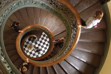 Spiral staircase at Peabody