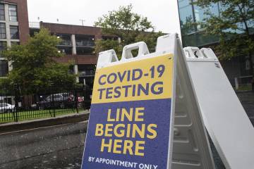 COVID-19 testing site sign