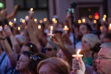 A vigil for the victims of the shooting in Dayton, Ohio