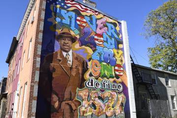 Photo of Elijah Cummings mural