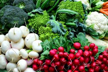 Vegetables at a farmers market