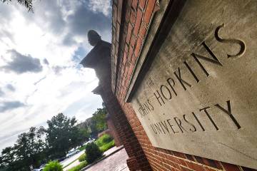 Johns Hopkins University sign
