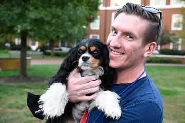 James Biernatowski and his dog, Louis