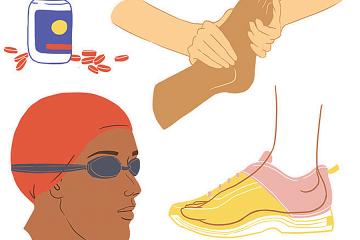 Illustrations of a few at-home arthritis remedies