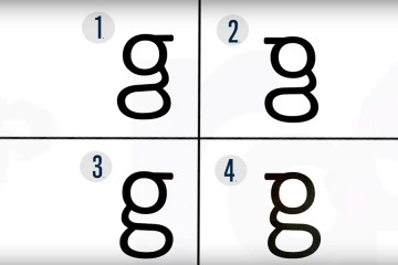 4 versions of the letter g