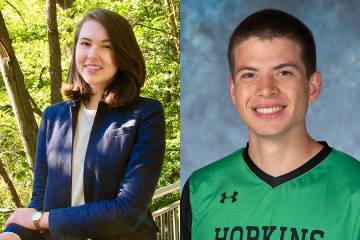 Composite image of Marshall Scholars Chloe Pacyna and Jeremy Ratcliff. 