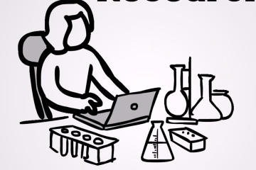 Screen grab from Chiu's video shows a drawing of a female researcher