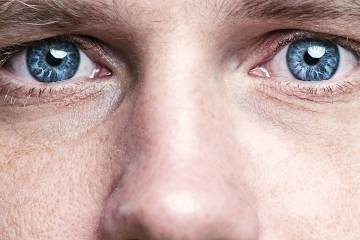 Closeup of a man's eyes