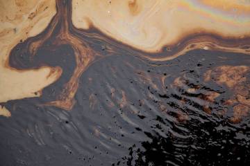closeup of an oil slick