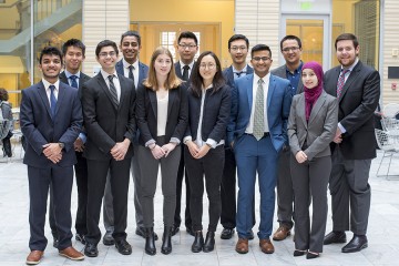 Student organizers of the Osler Medical Symposium pose for a photo