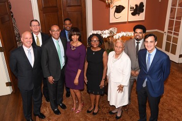 Participants in the 'Investing in Baltimore discussion pose for a photo