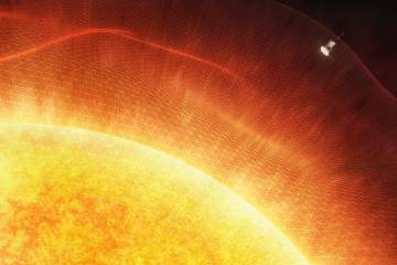 Artist’s impression of Parker Solar Probe approaching the Alfvén critical surface