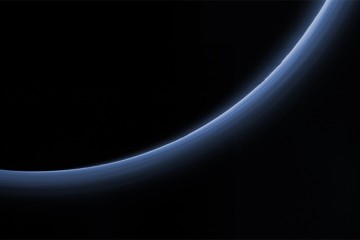 Blue haze over Pluto