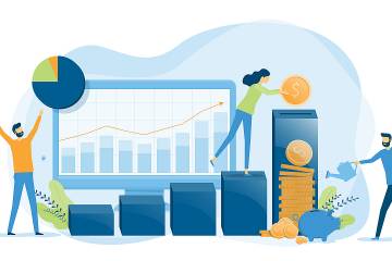 Illustration of finance investments