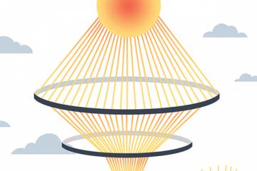Illustration of sun energy