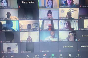 Screen shot of a virtual 2020 Summer Jobs Program session