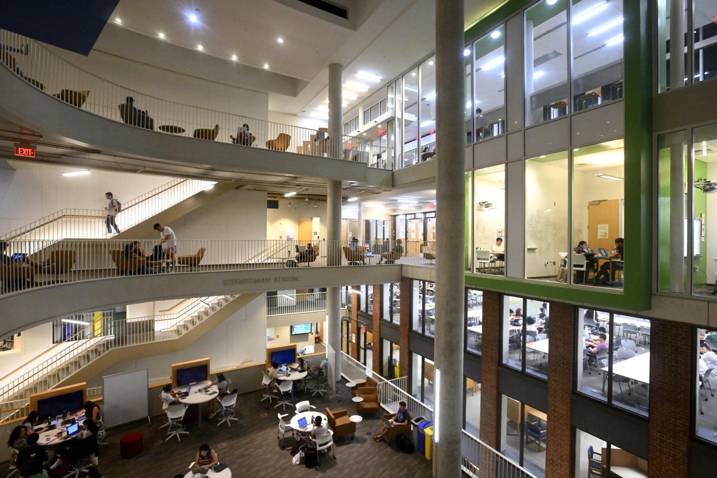 The Brody Learning Commons atrium