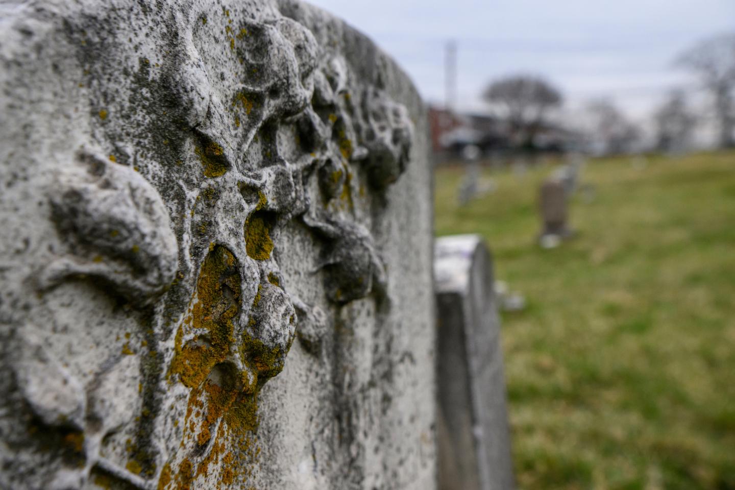 A headstone in Mount Auburn Cemetery