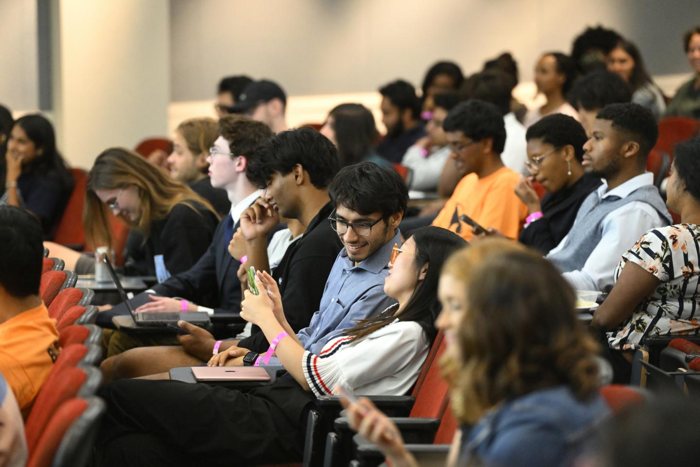A crowd of students at HopHacks
