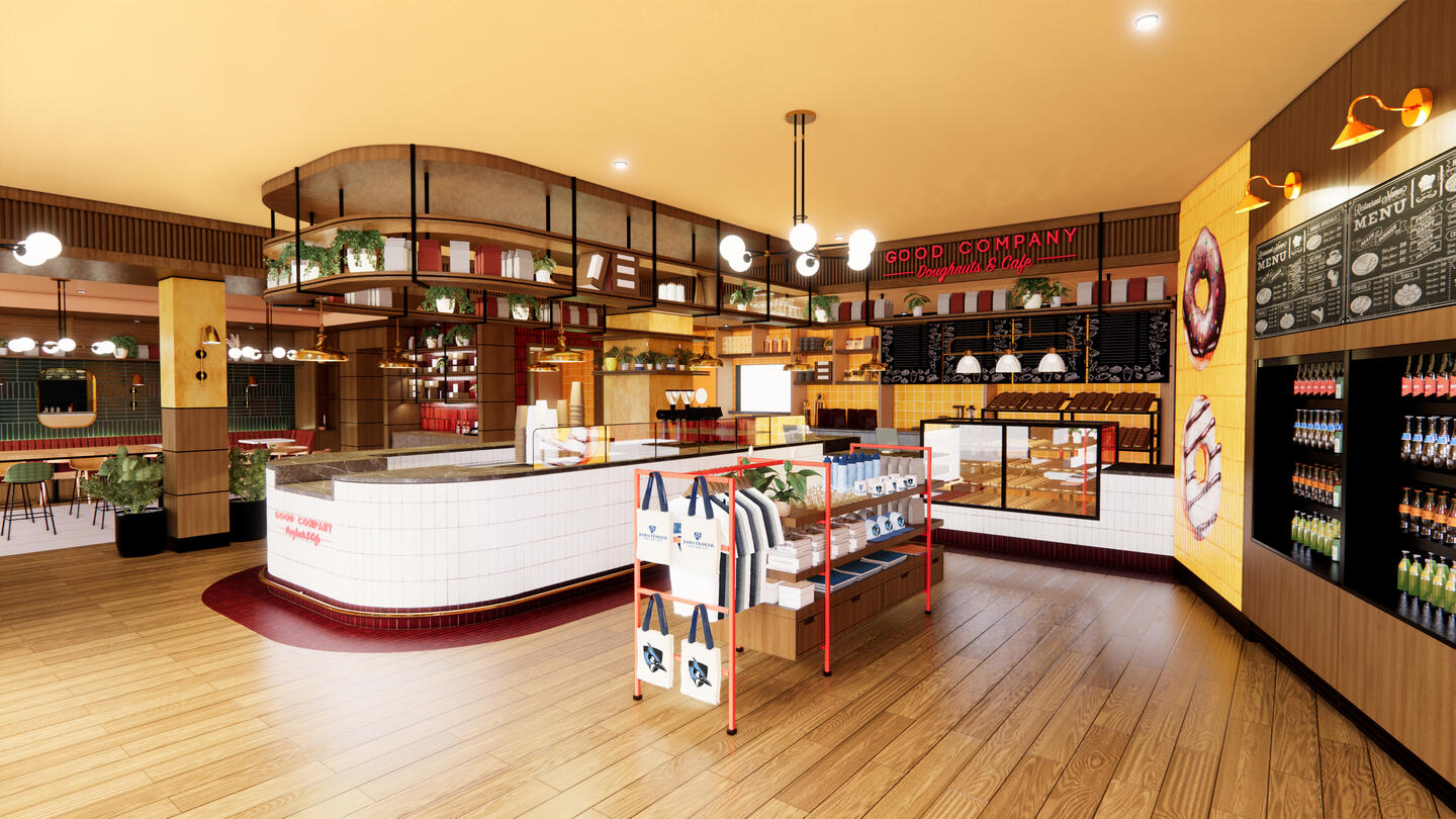 Cafe counter rendering