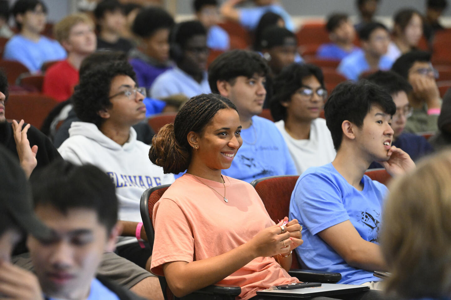 A crowd of students at HopHacks