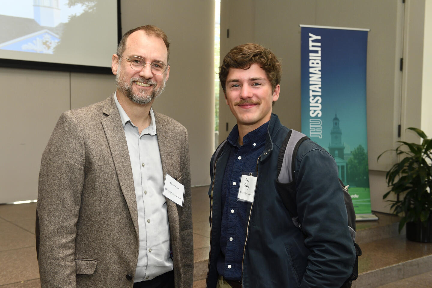 A photo of Ciaran Harman and Joey Stanley standing next to each other.