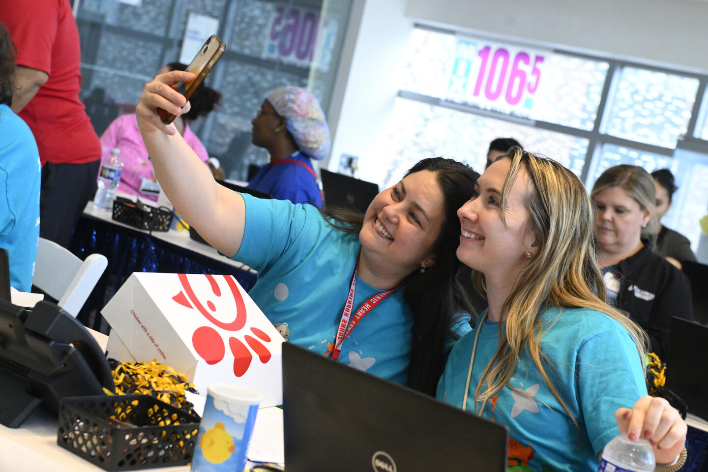 Volunteers at the radiothon