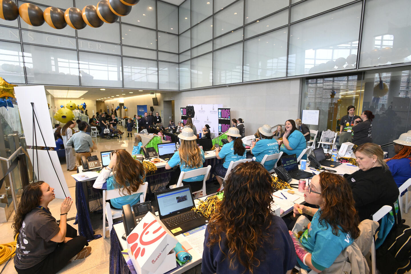 Volunteers at the radiothon