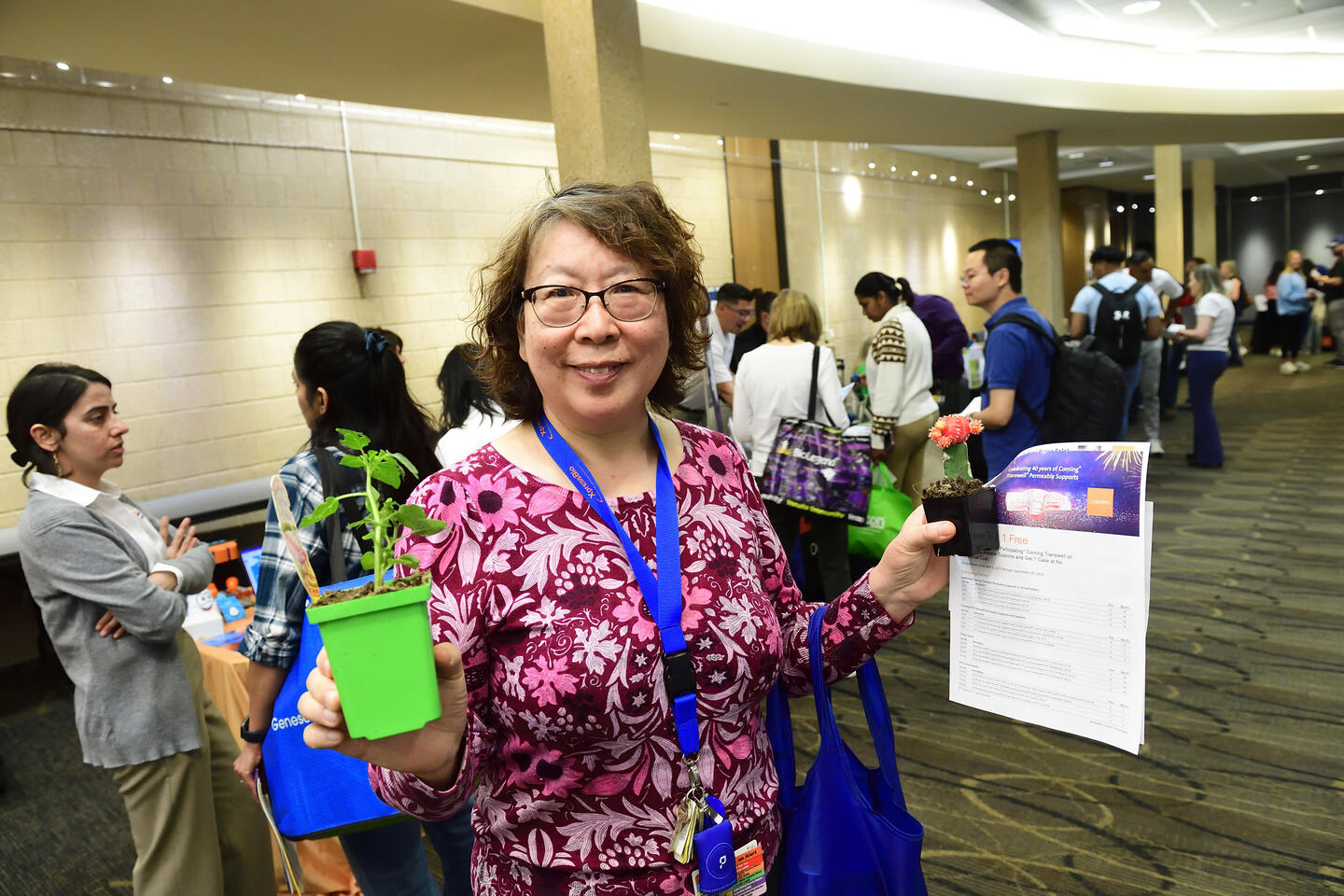Faculty, researchers, and students attend the Green Labs Vendor Fair