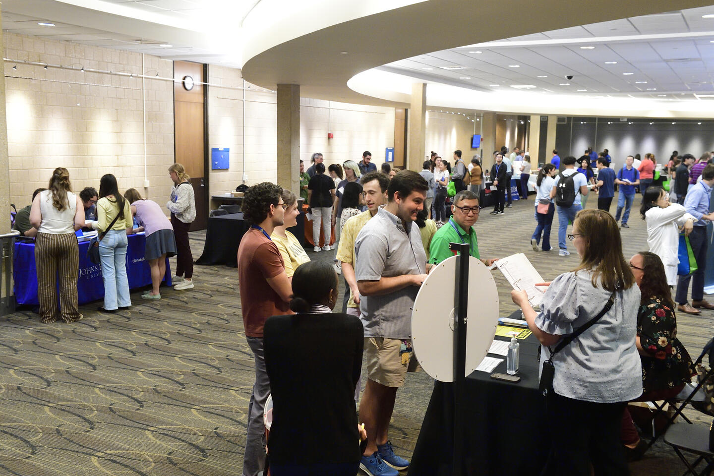 Faculty, researchers, and students attend the Green Labs Vendor Fair