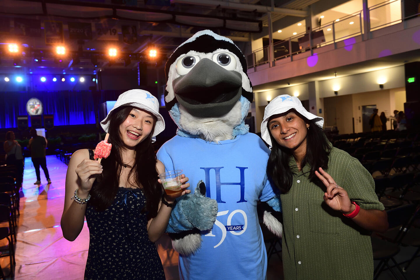 Students take a selfie with Jay