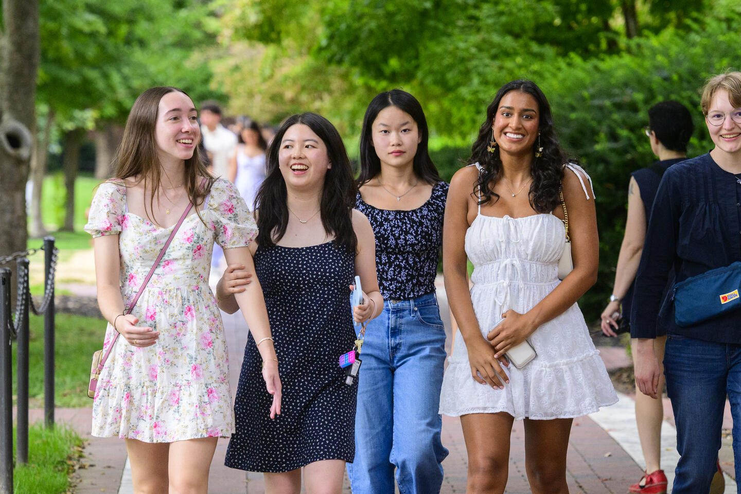 Students walking to convocation