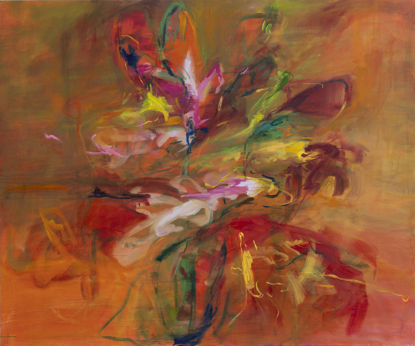 *Solar Searching*, 2025, 60 x 72 in, Oil on canvas