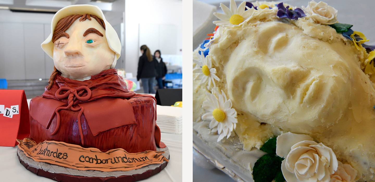 The Handmaid's Tale and Hamlet cakes