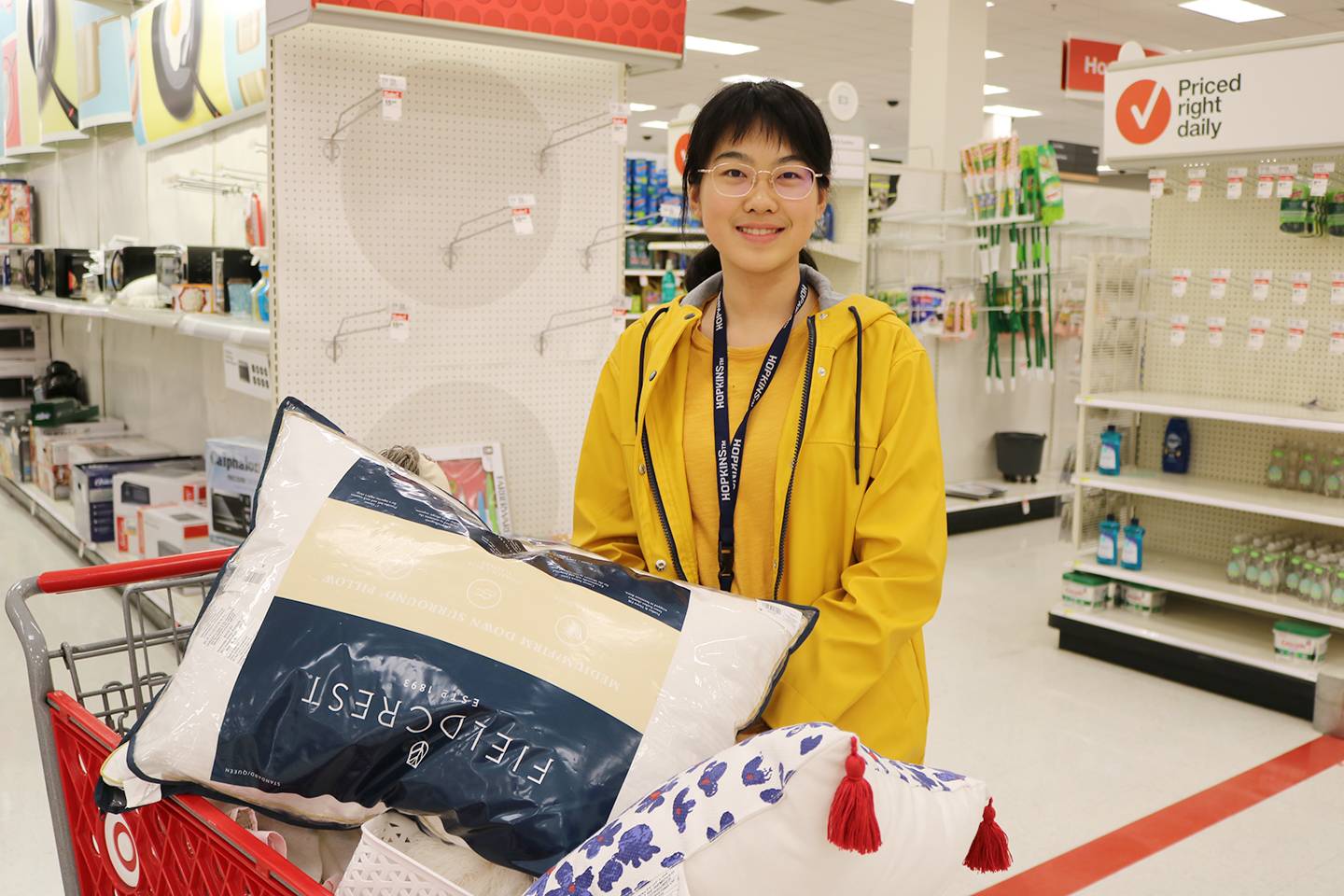 Students shop at the Towson Target