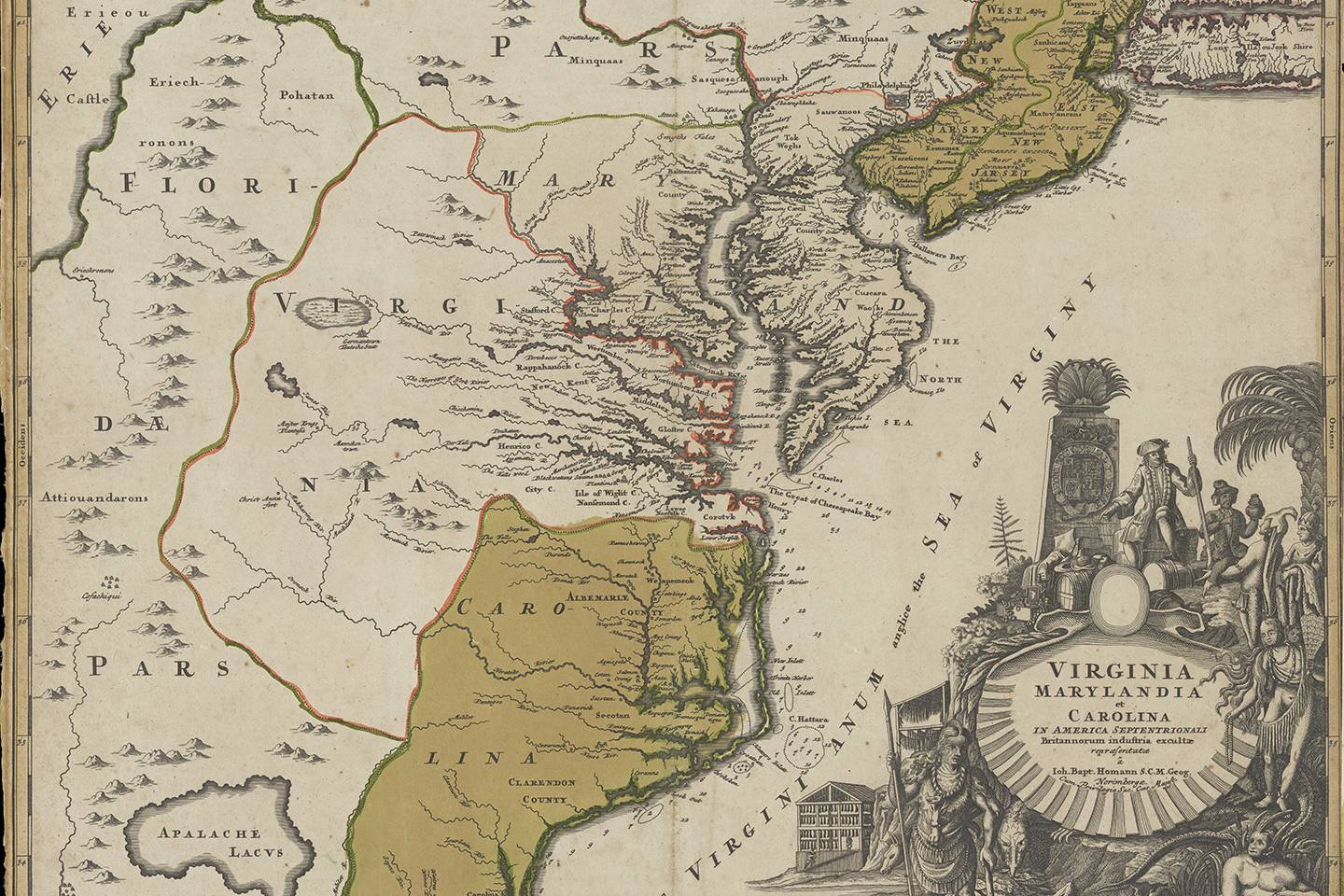 Map from the 1740s Map from the 1740s