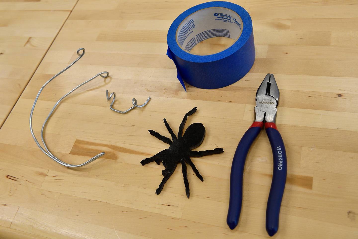 Supplies needed to create a drawer-spider prank